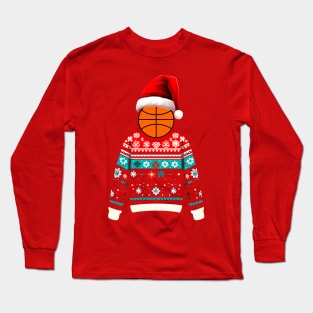 Ugly Christmas Sweater Basketball #3 Long Sleeve T-Shirt